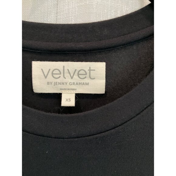 Velvet by Jenny Graham Pacifica 05 Tee Black NEW size X-small XS - Picture 4 of 5